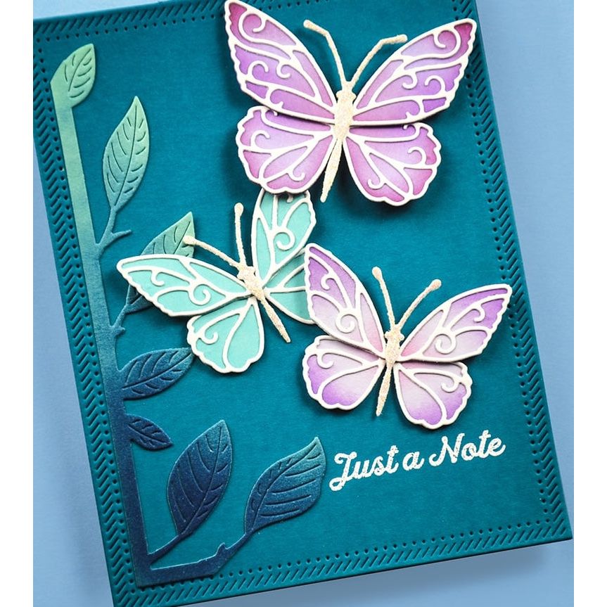Memory Box Vibrant Leaf Corner Dies 94722 note