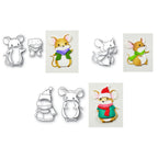 Memory Box Village, Buster and Happy Mice Die Bundle assembly