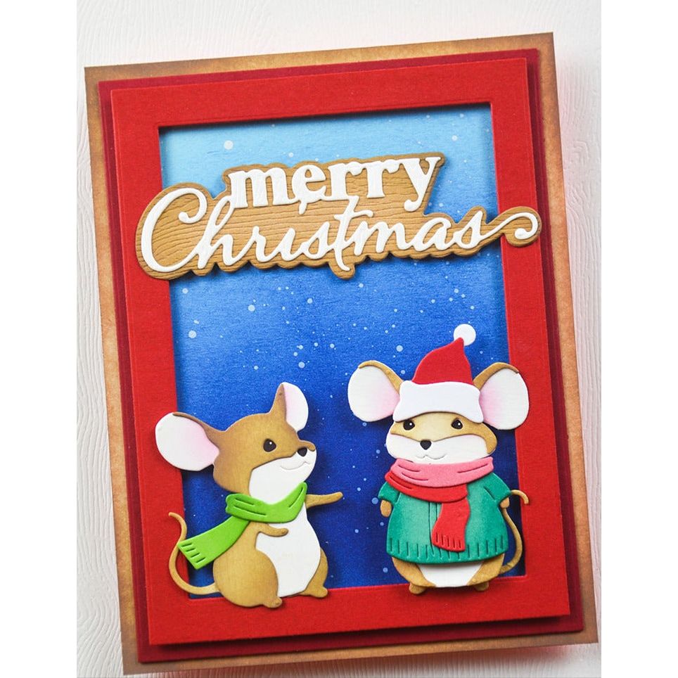 Memory Box Village, Buster and Happy Mice Die Bundle merry