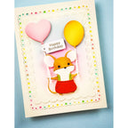Memory Box Wavy Balloons Dies 94952 pink heart balloon