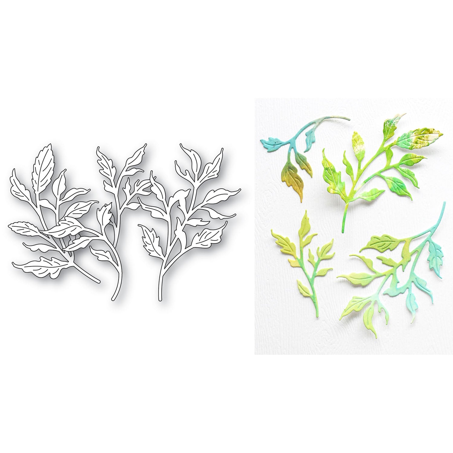 Memory Box Wild Leaves Dies 94947 outline