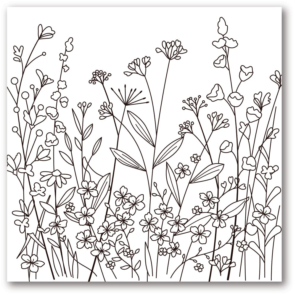Memory Box Wildflower Field Cling Stamp cs2086
