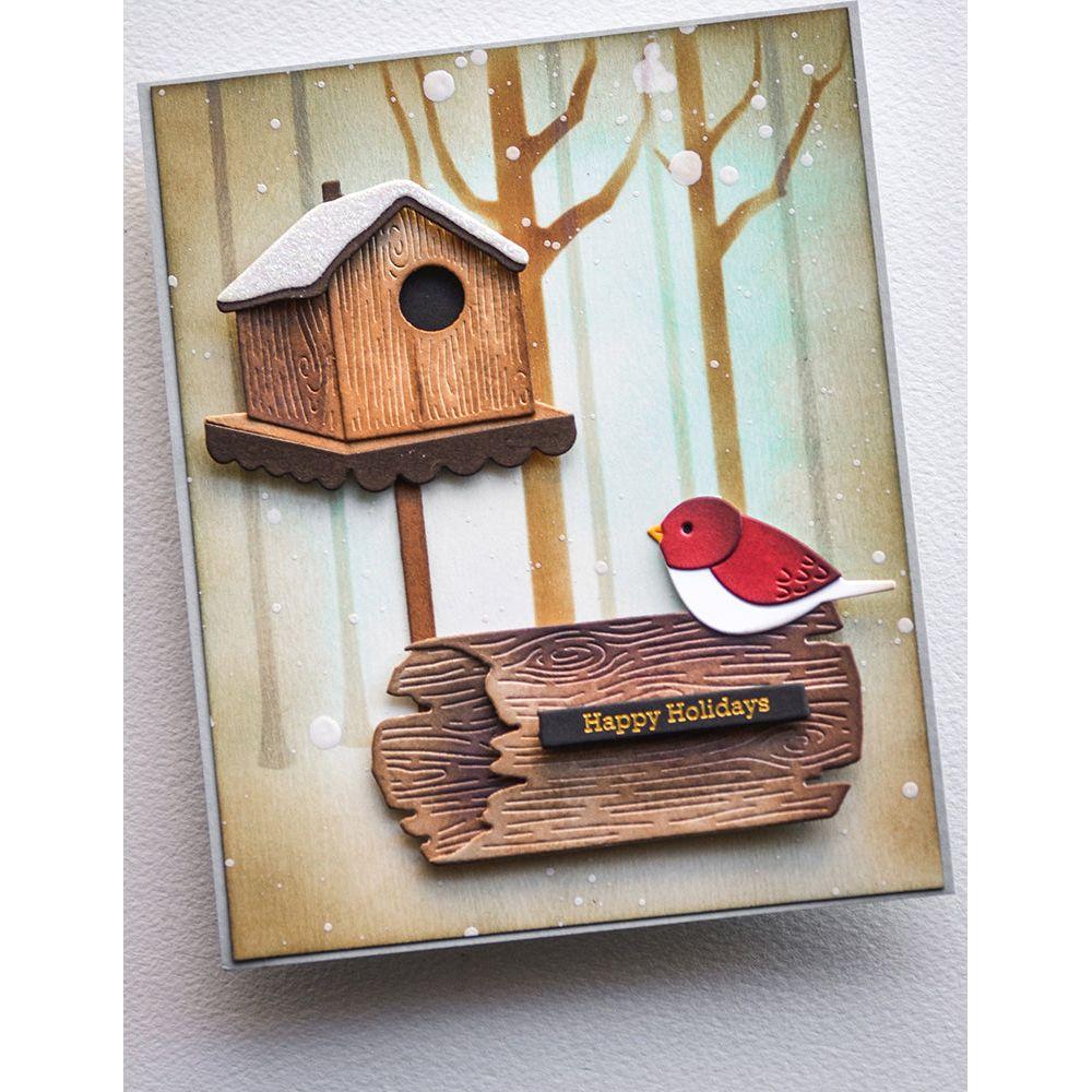 Memory Box Wistful Sparrow Dies 94798 happy holidays