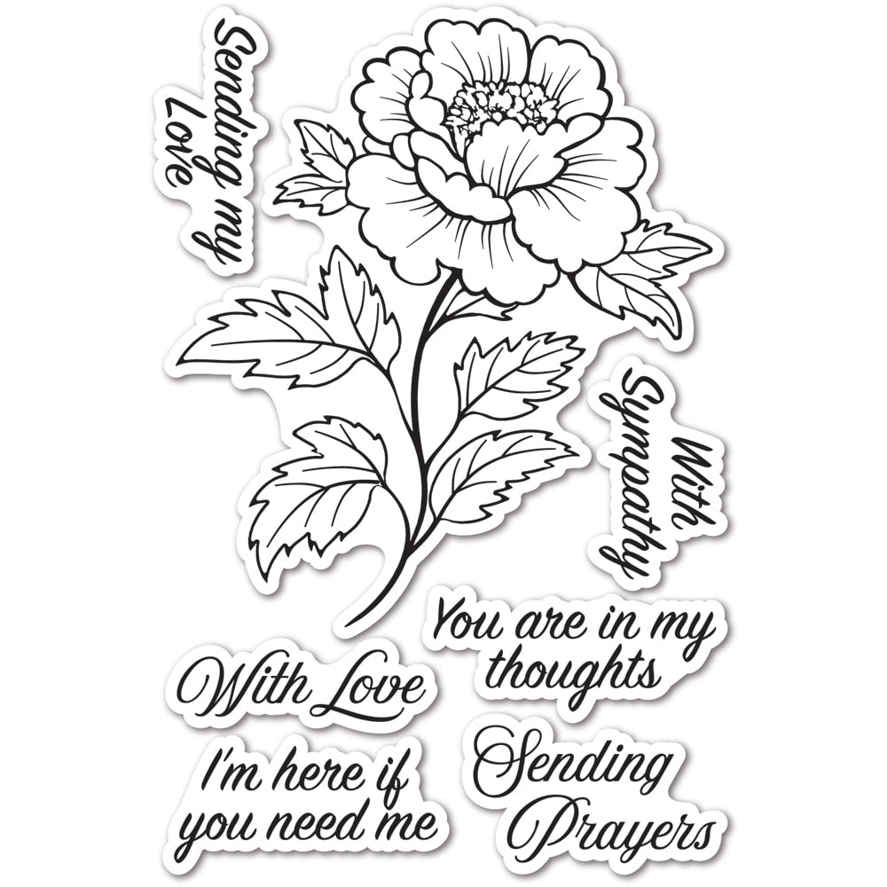 Memory Box With Sympathy Clear Stamps cl5291
