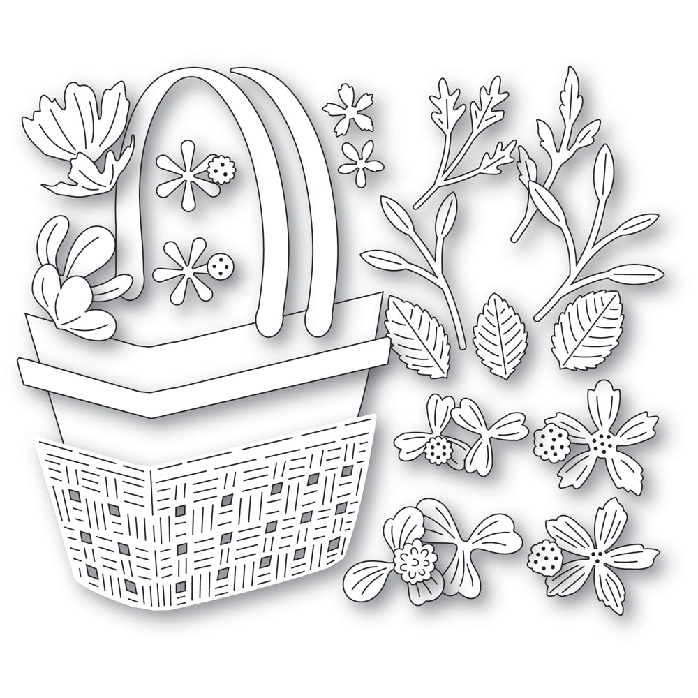 Memory Box Woven Flower Basket Dies 94941 pieces