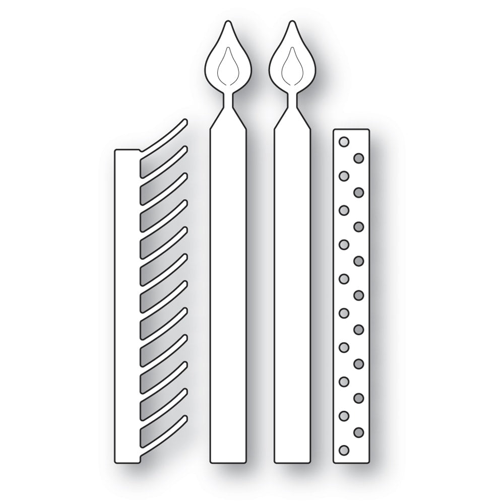 Memory Box Wrapper Candles Dies 94853 line art