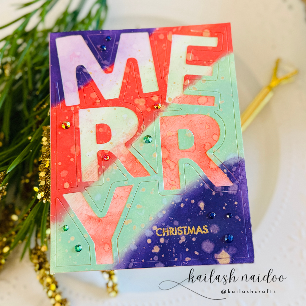 Simon Says Stamp Merry Cover Die Plate 1437mdc And Everything Nice Christmas Card