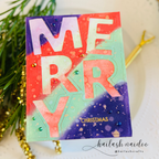 Simon Says Stamp Merry Cover Die Plate 1437mdc And Everything Nice Christmas Card