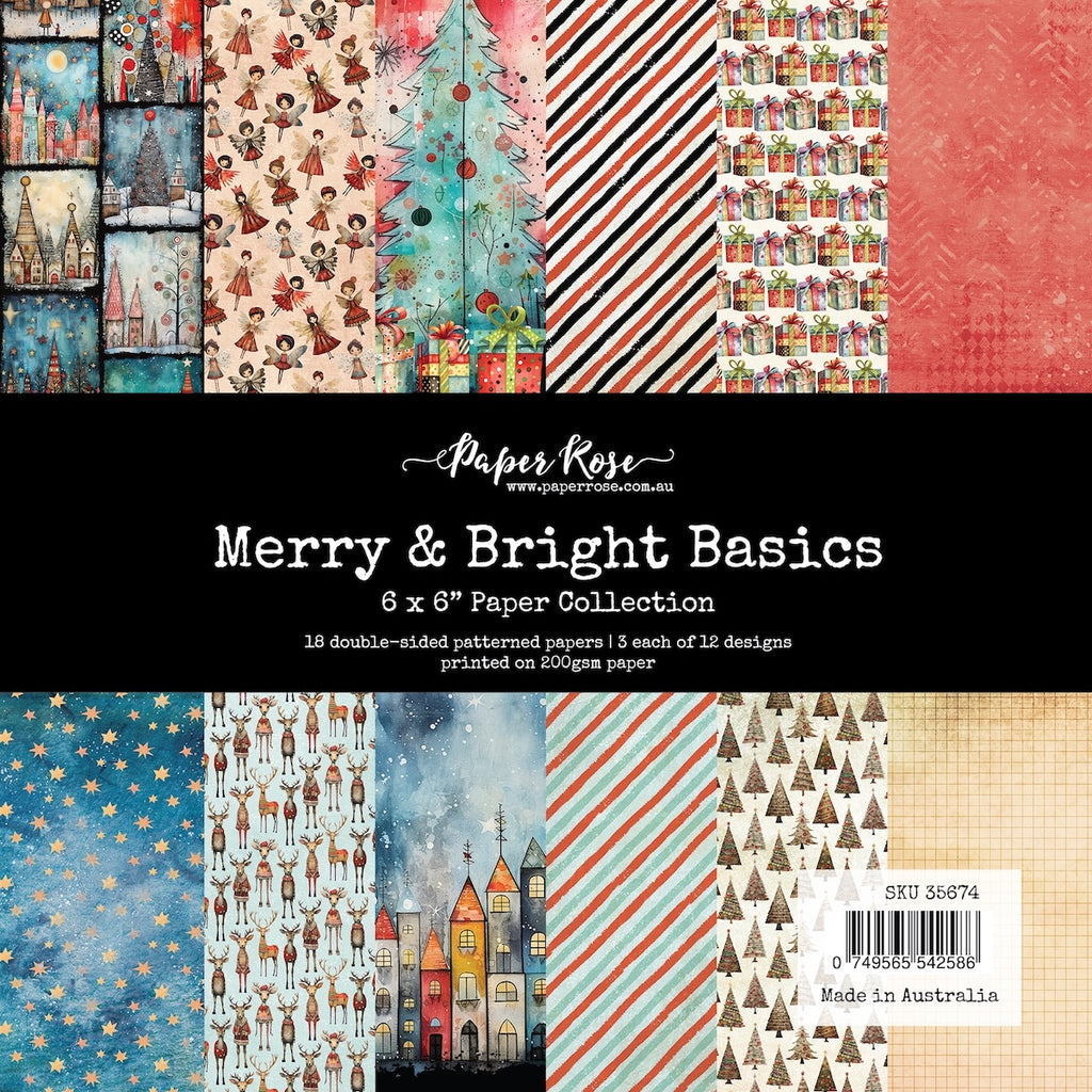 Paper Rose Merry and Bright Basics 6x6 Paper 35674