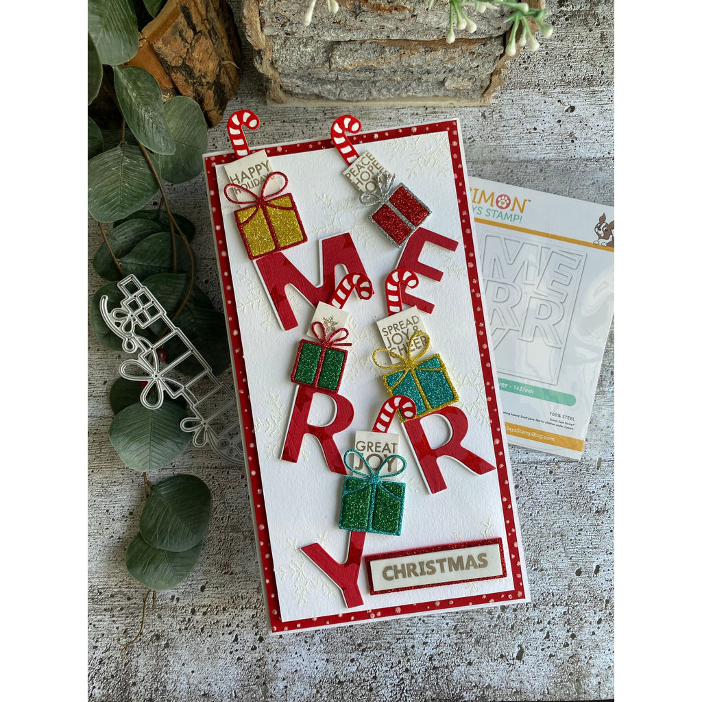 Simon Says Stamps and Dies Merry Cover set1096mc And Everything Nice Christmas Card