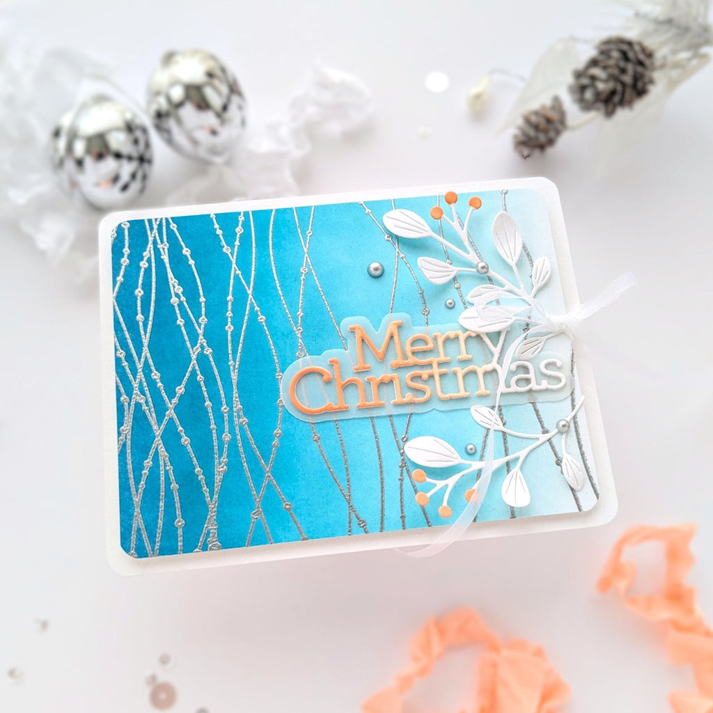 CZ Design Merry Christmas Wafer Dies czd248 Sweet Wishes Christmas Card