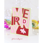 Simon Says Stamp Merry Cover Die Plate 1437mdc And Everything Nice Christmas Card
