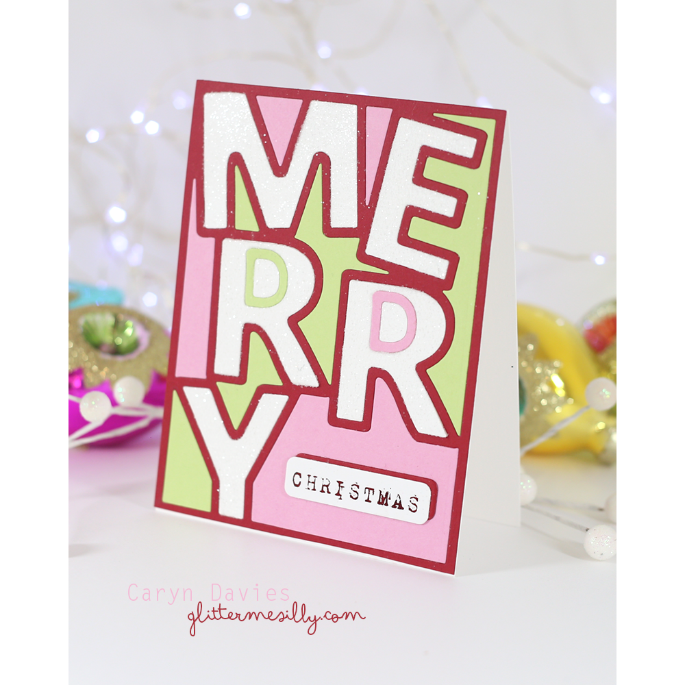 Simon Says Stamp Merry Cover Die Plate 1437mdc And Everything Nice Christmas Card