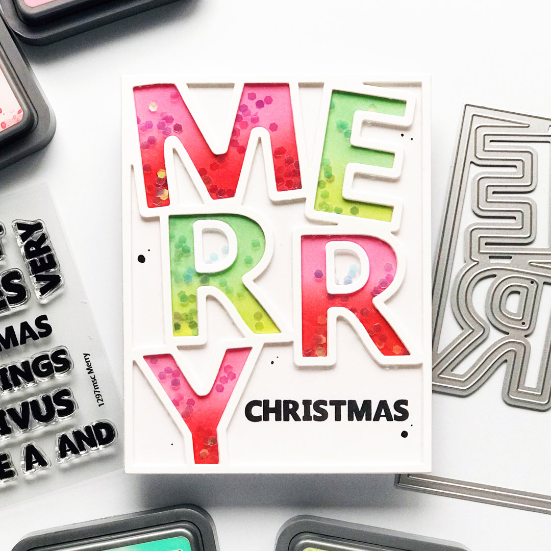 Simon Says Stamps and Dies Merry Cover set1096mc And Everything Nice Christmas Card