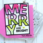Simon Says Stamp Merry Cover Die Plate 1437mdc And Everything Nice Christmas Card