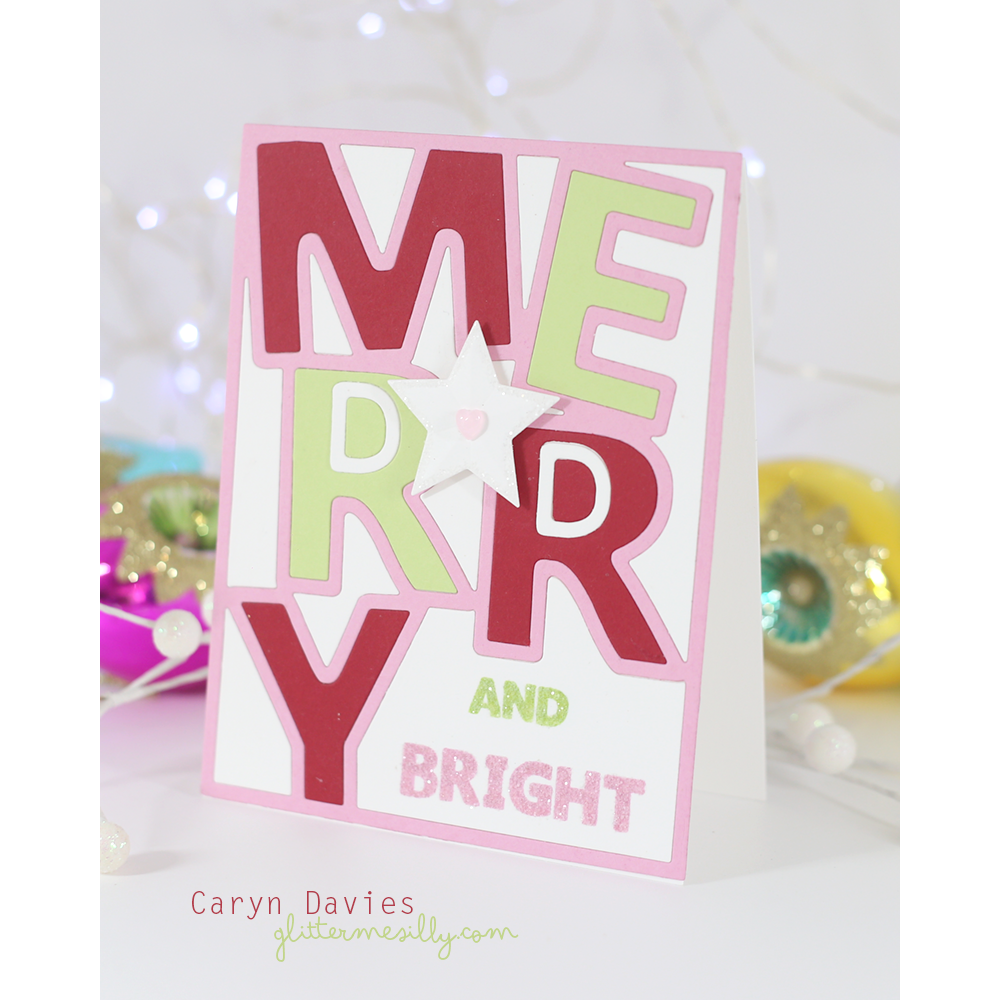 Simon Says Clear Stamps Merry 1297msc And Everything Nice Christmas Card