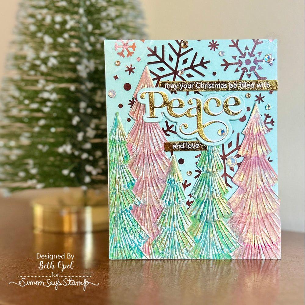 Simon Says Stamp Pawsitively Dazzling Gems Metallic Tones se114 Festive Fun Christmas Card
