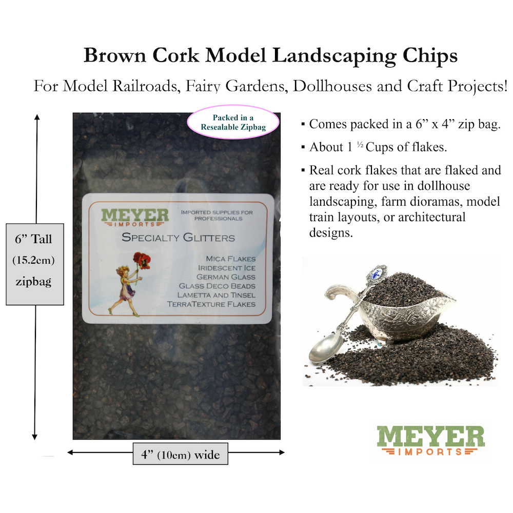 Meyer Imports Brown Cork Chips 311-0055 specs