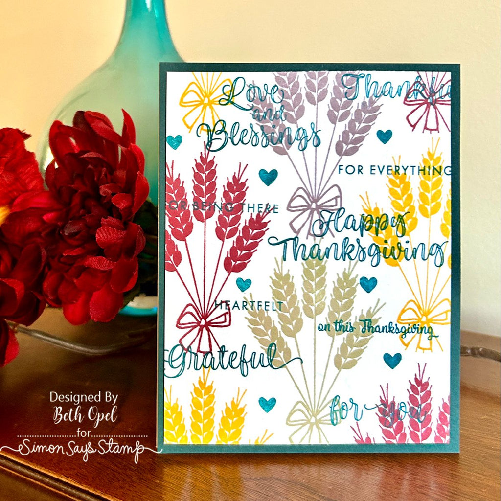 Simon Says Clear Stamps Counting Blessings 3343ssc Thanksgiving Card
