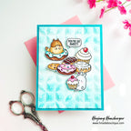 Simon Says Stamp Embossing Folder Mid Century Assemblage sf555 Beautiful Moments Birthday Card
