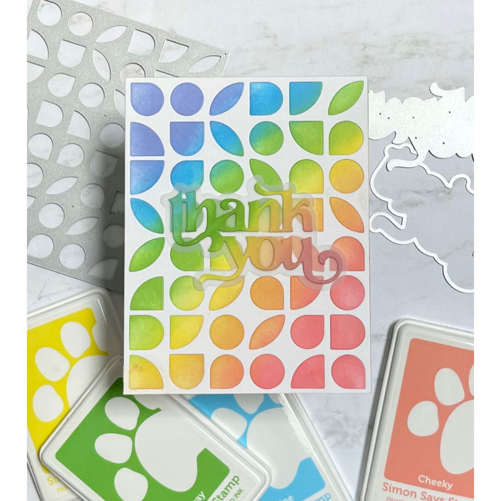 Simon Says Stamp Mid Century Elemental Plate Wafer Die s1058 Thank You Card | color-code:ALT03