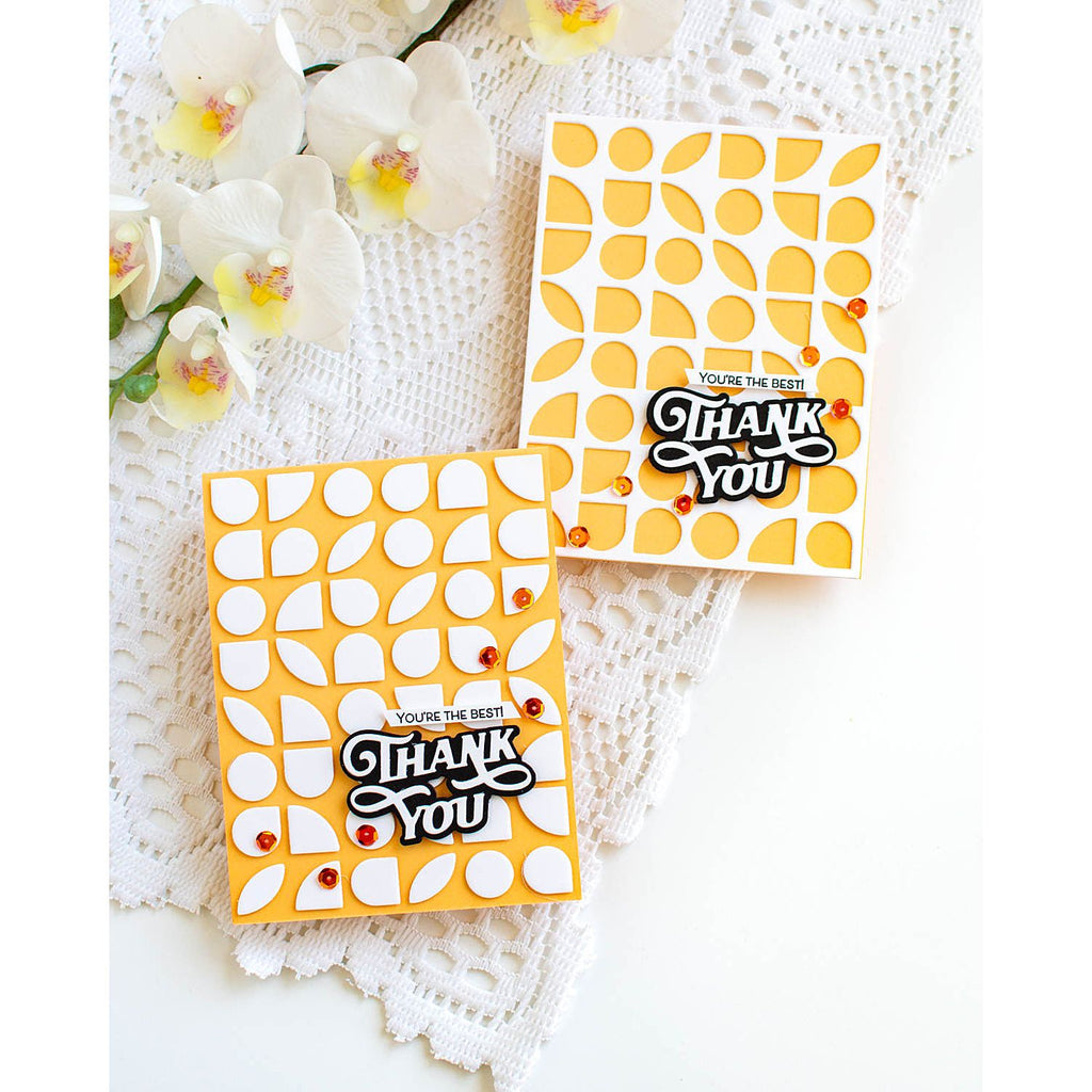 Simon Says Stamp Mid Century Elemental Plate Wafer Die s1058 Thank You Cards | color-code:ALT06
