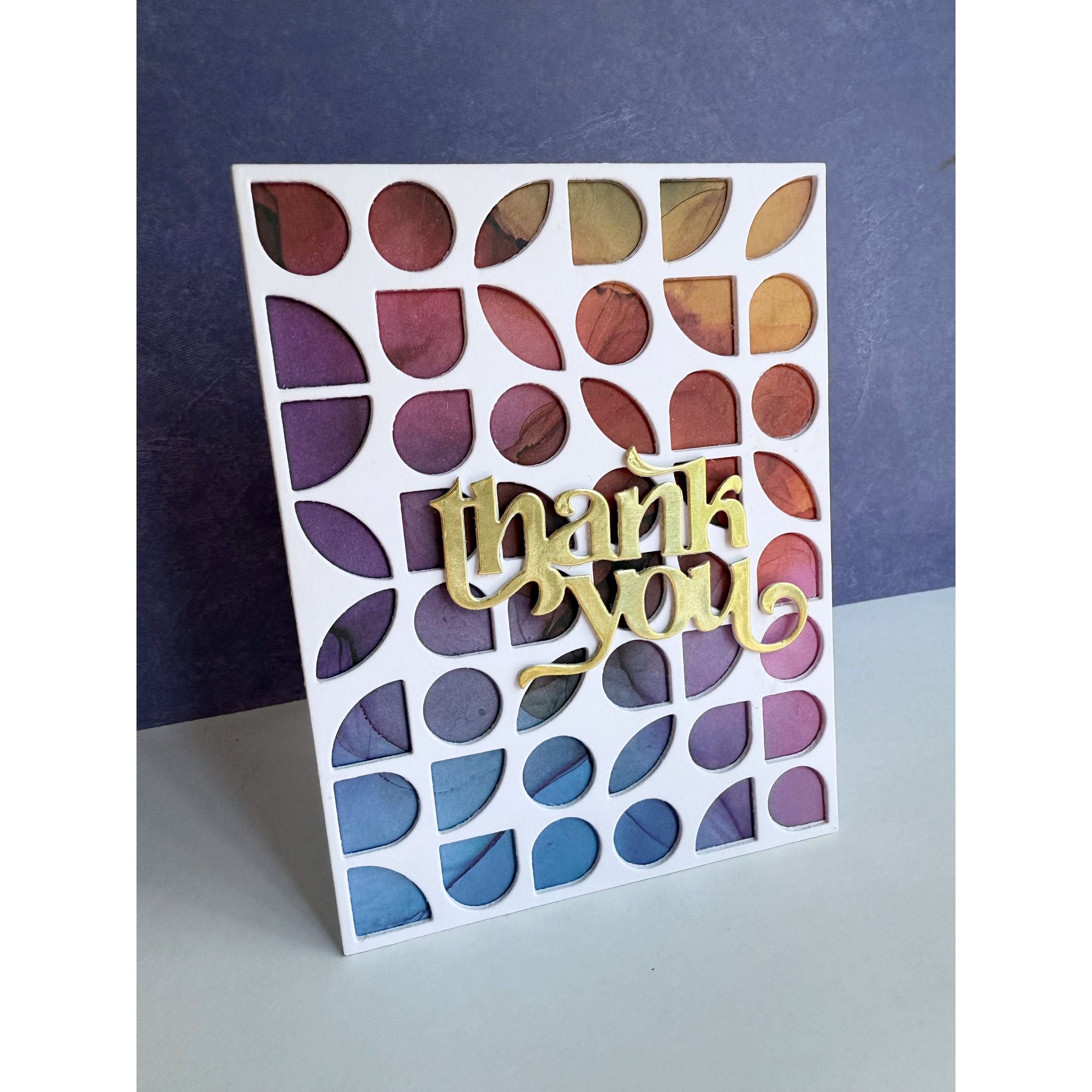 Simon Says Stamp Mid Century Elemental Plate Wafer Die s1058 Thank You Card | color-code:ALT02