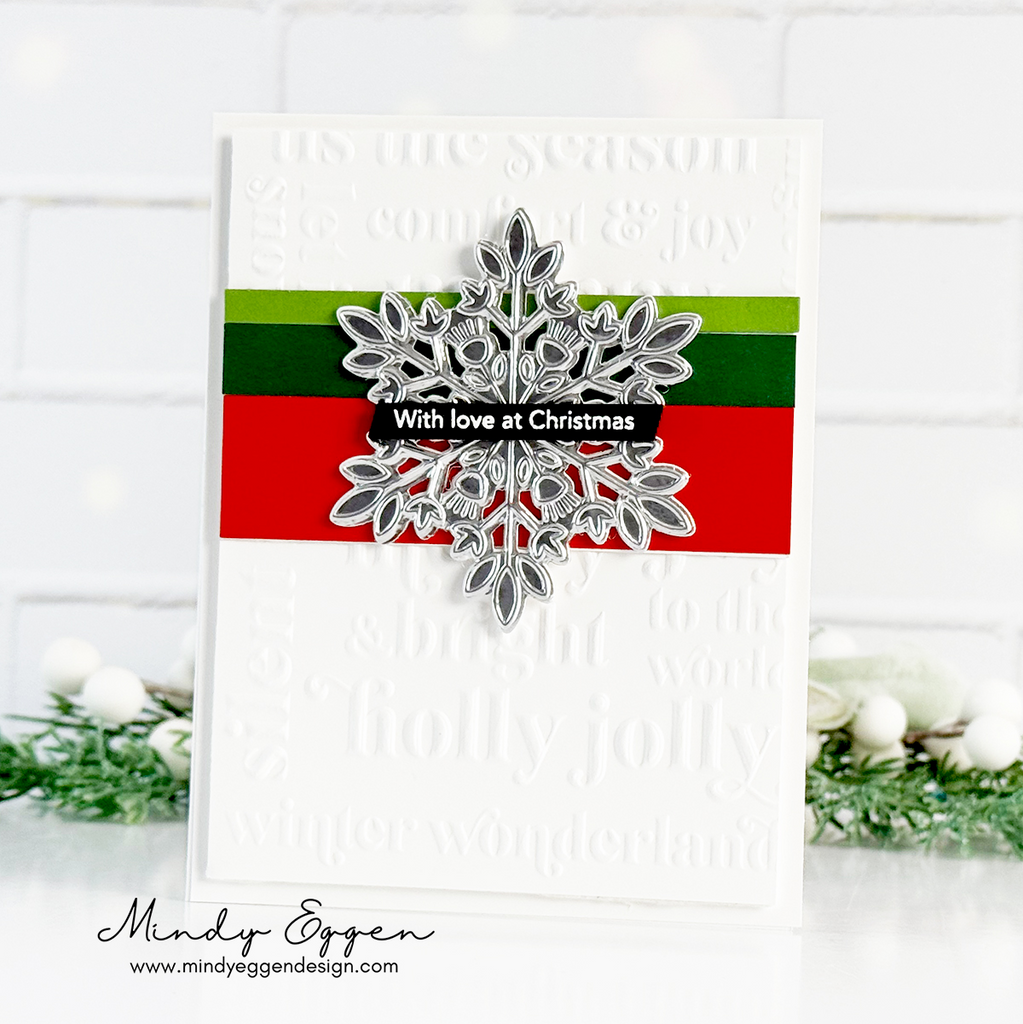 Simon Says Stamp Embossing Folder and Cutting Die Dazzle Snowflakes sfd570 DieCember Christmas Card | color-code:ALT01