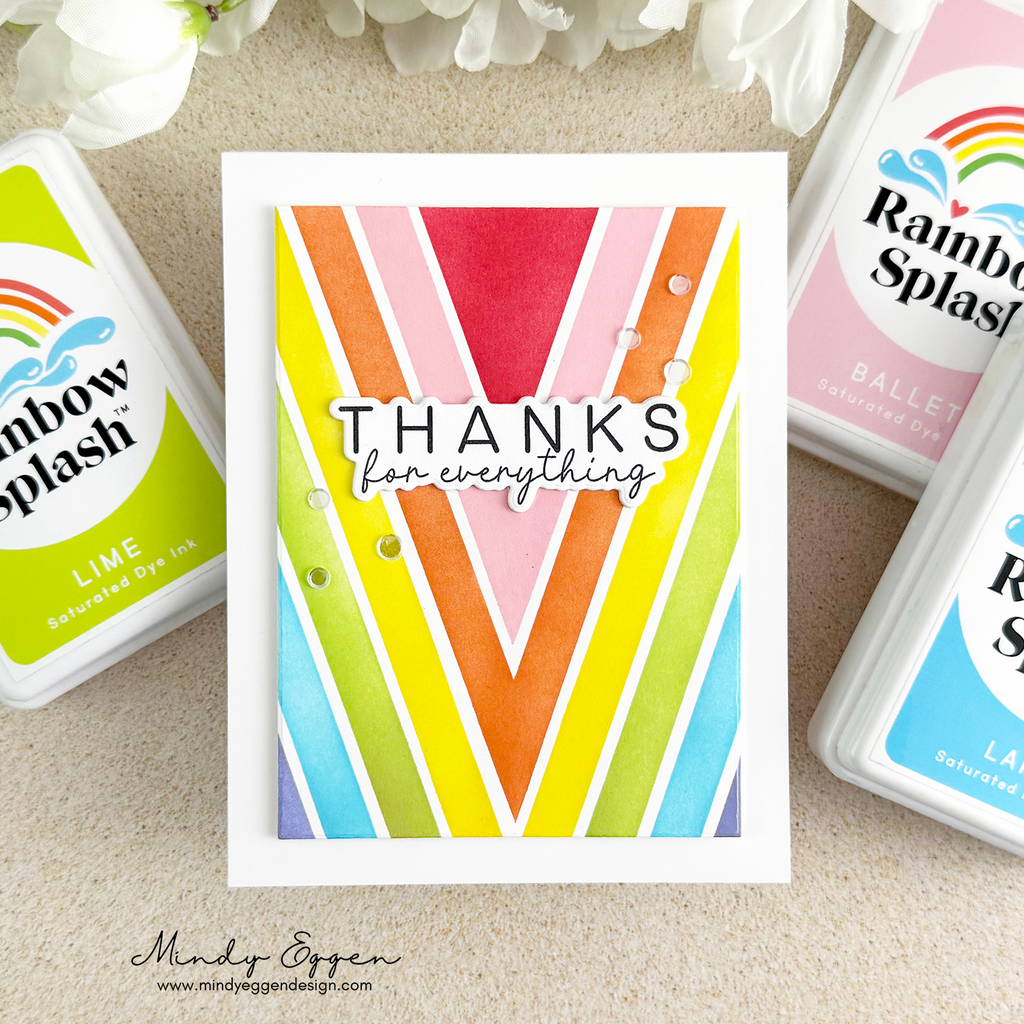 Rainbow Splash Ink Pad Lake rsi11 Congrats Card | color-code:ALT01