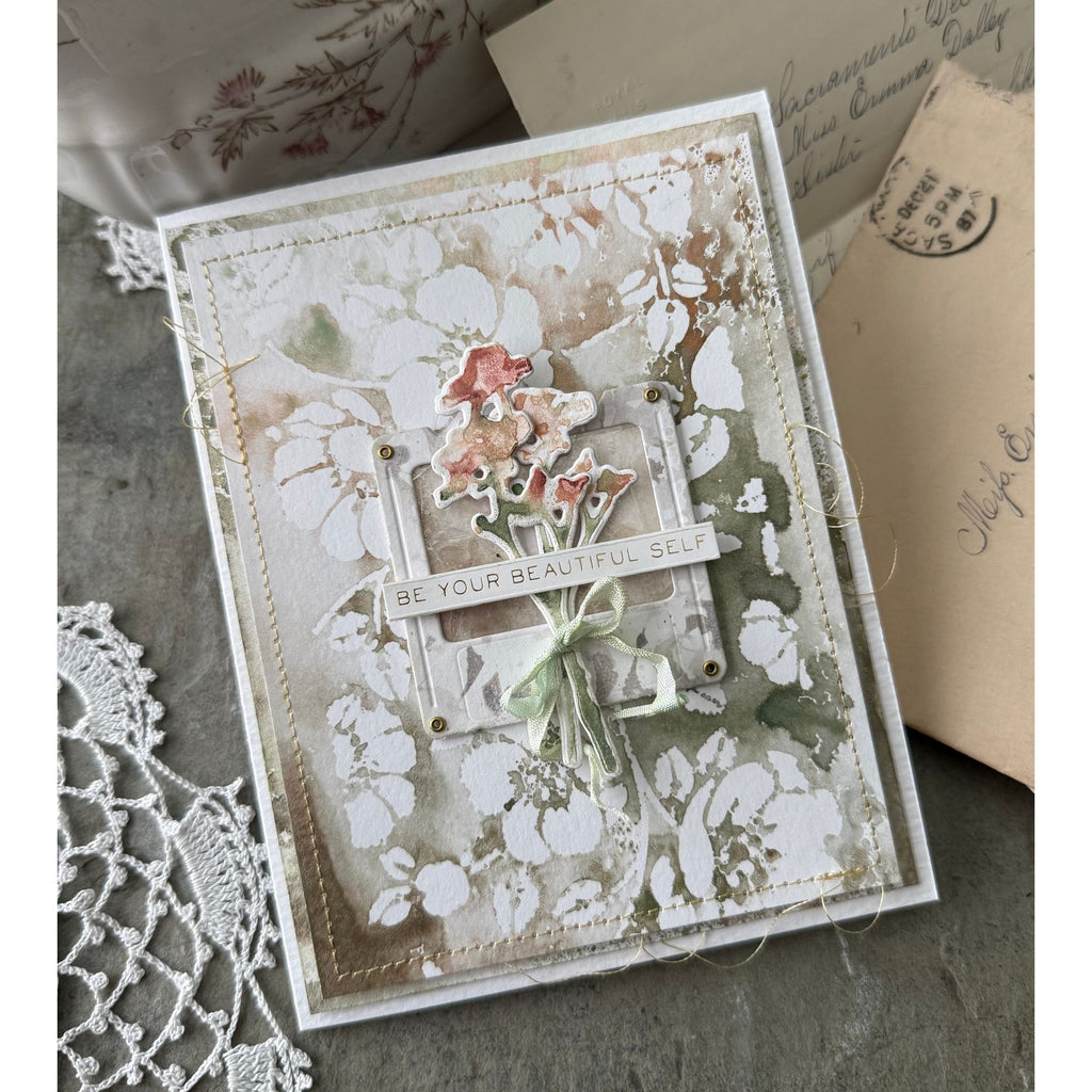 Tim Holtz Mini Bouquet Stamps with Simon Says Stamp Dies Bundle setmb25