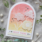 Tim Holtz Mini Bouquet Stamps with Simon Says Stamp Dies Bundle setmb25 Hello Card