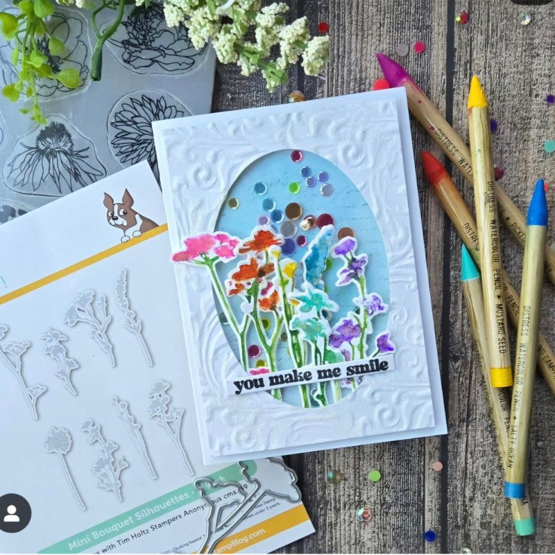 Simon Says Stamp Mini Bouquet Silhouettes Wafer Dies 269sssb