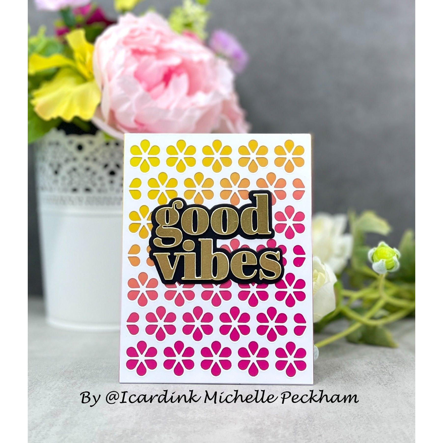 Simon Says Stamp Mini Fab Floral Plate Wafer Die s934 Sunny Vibes Good Vibes Card