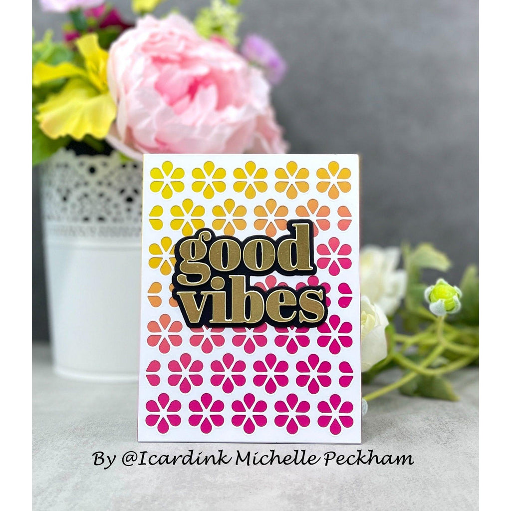 Simon Says Stamp Mini Fab Floral Plate Wafer Die s934 Sunny Vibes Good Vibes Card