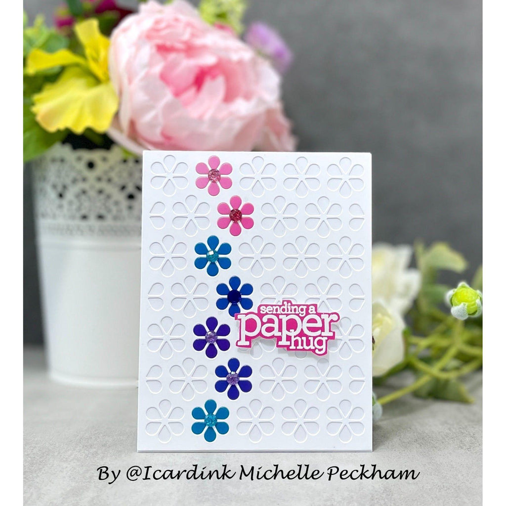 Simon Says Stamp Mini Fab Floral Plate Wafer Die s934 Sunny Vibes Paper Hug Card