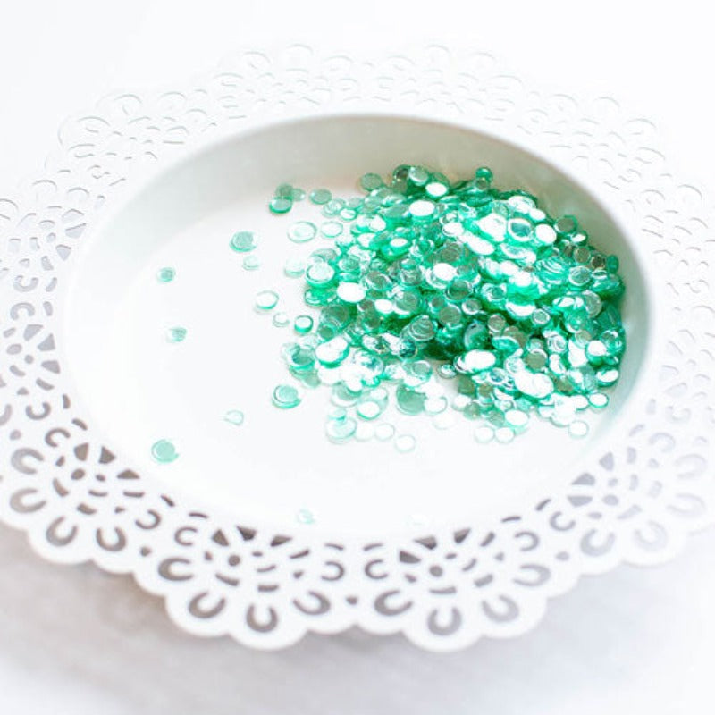 Pretty Pink Posh Mint Shimmer Confetti close detail
