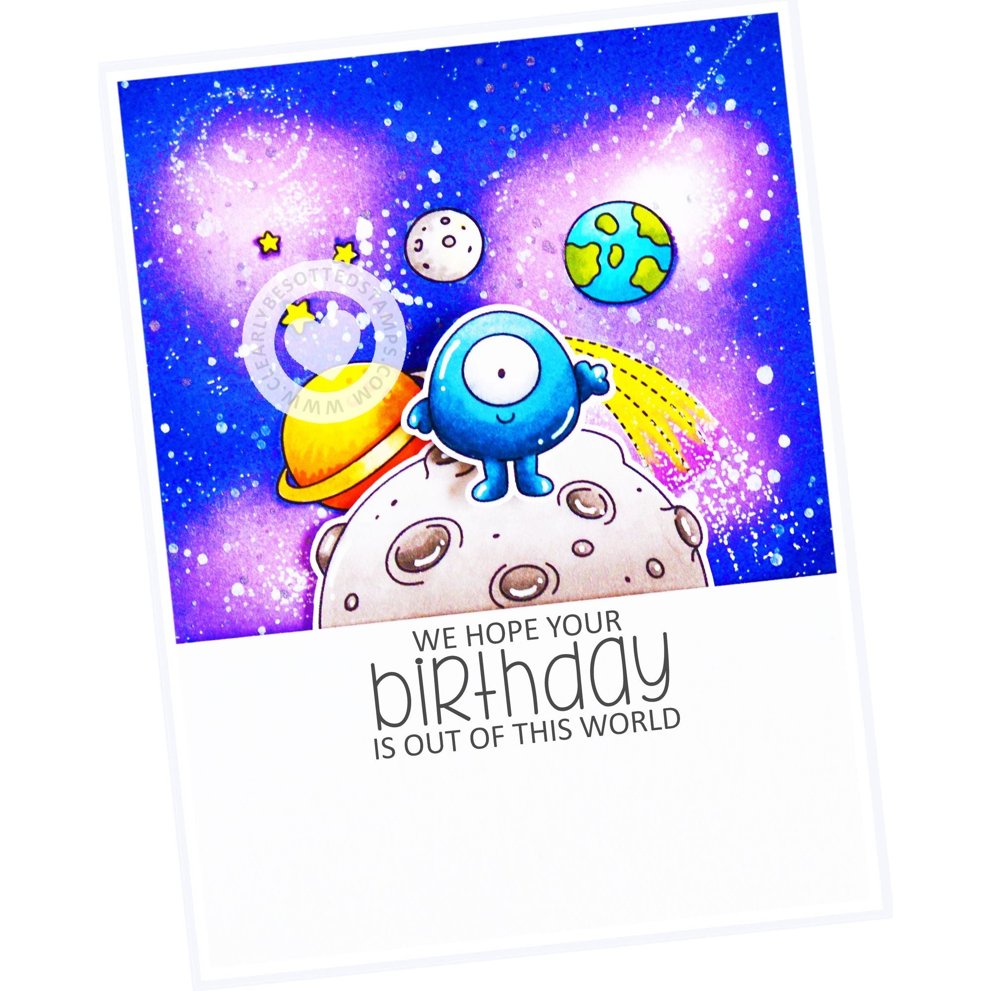 Clearly Besotted Mischievous Monster Clear Stamp Set birthday
