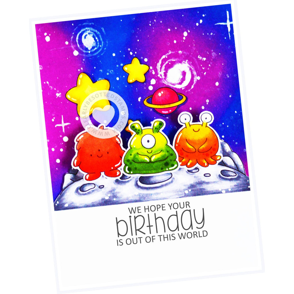 Clearly Besotted Mischievous Monster Clear Stamp Set monsters