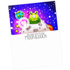 Clearly Besotted Mischievous Monster Clear Stamp Set galaxy