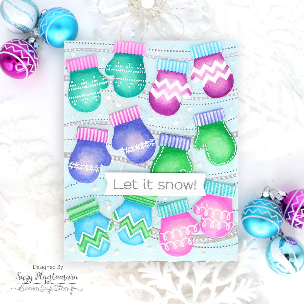 Simon Says Stamp Embossing And Dies Mitten Garland sfd357 Season Of Wonder Winter Card | color-code:ALT01