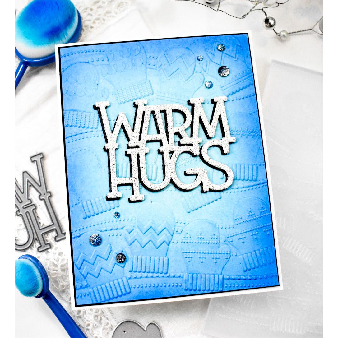 Simon Says Stamp Embossing And Dies Mitten Garland sfd357 Season Of Wonder Hugs Card