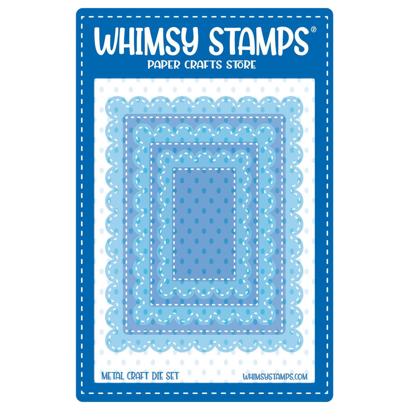 Whimsy Stamps Mix and Match Scallop Rectangles Dies wsd257