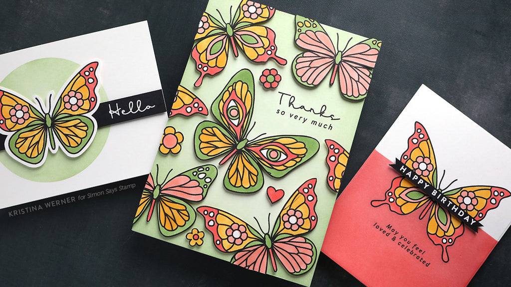Simon Says Stamp Card Kit of the Month March 2024 Mix And Match Butterflies ck0324 Butterfly Cards | color-code:ALT08