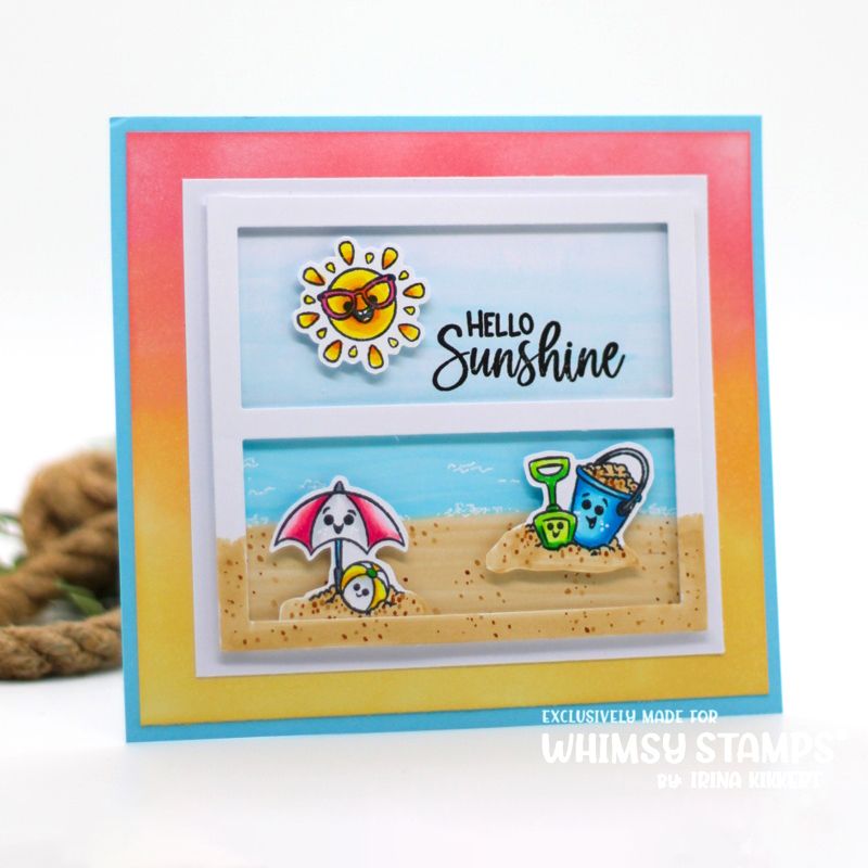 Whimsy Stamps Summer Beach Icons Clear Stamps KHB202 sand