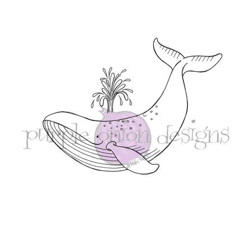 Purple Onion Designs Moby And Water Spout Cling Stamp pod1332