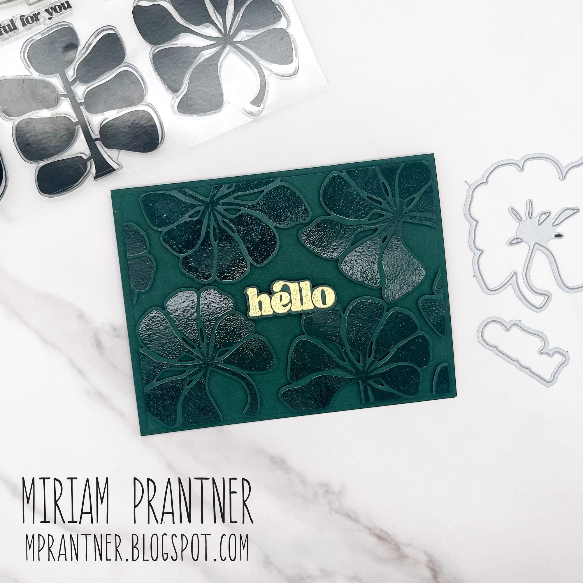 Simon Says Clear Stamps Mod Plants 2142msc Rain or Shine Hello Card | color-code:ALT02