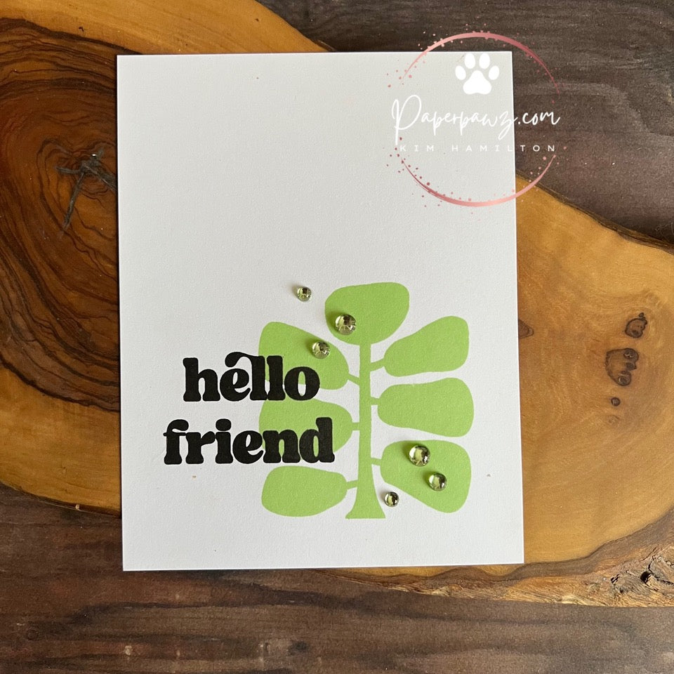 Simon Says Clear Stamps Mod Plants 2142msc Rain or Shine Friend Card
