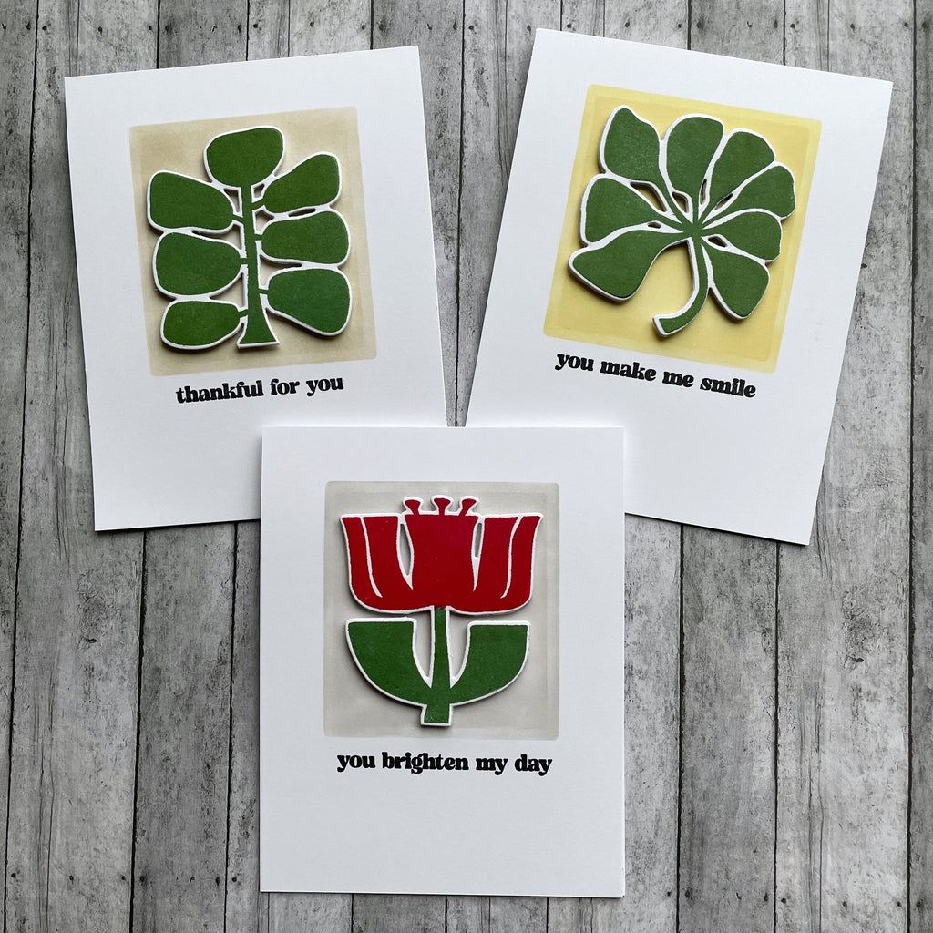 Simon Says Clear Stamps Mod Plants 2142msc Rain or Shine Card Set | color-code:ALT05