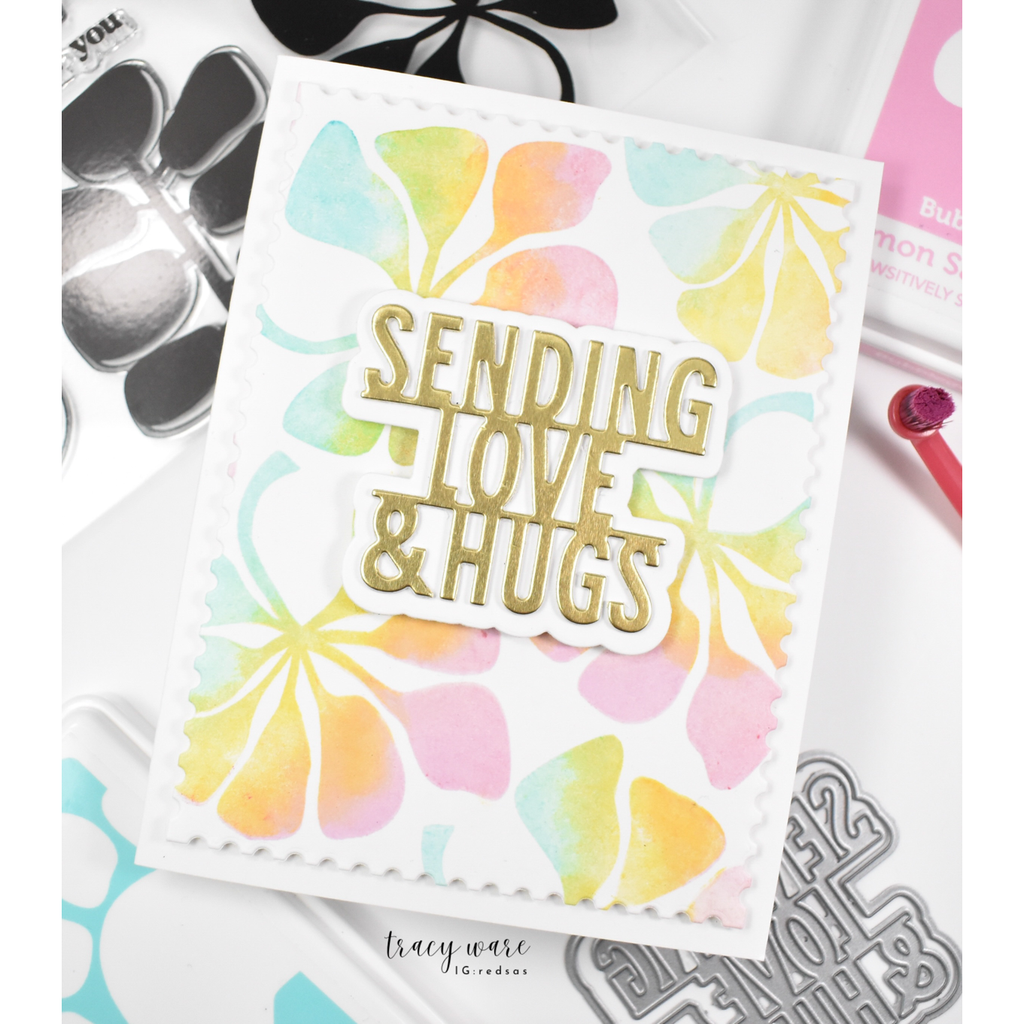 Simon Says Clear Stamps Mod Plants 2142msc Rain or Shine Hugs Card | color-code:ALT06