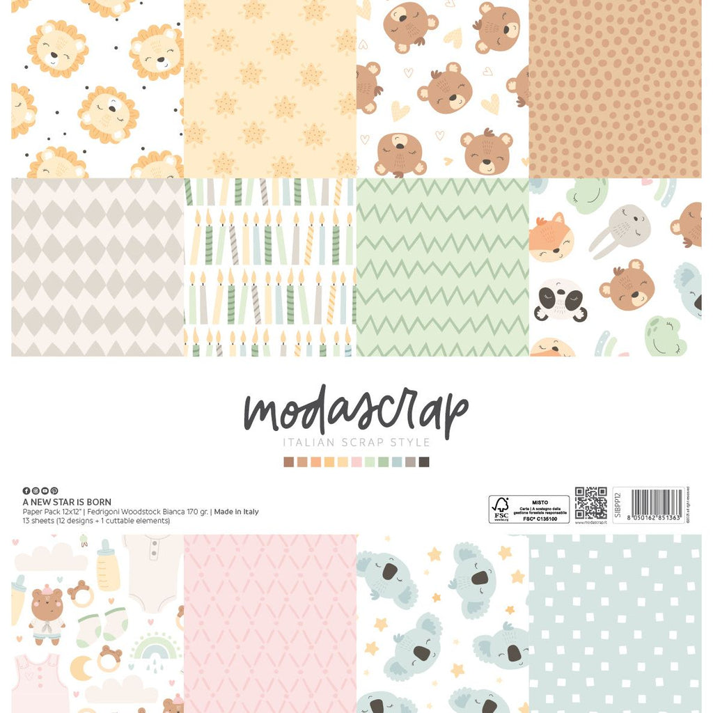 ModaScrap A New Star Is Born 12x12 Paper Pack sibpp12